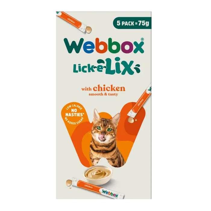 Webbox Lick-E-Lix Chicken Cat Treats (5 x 15g)