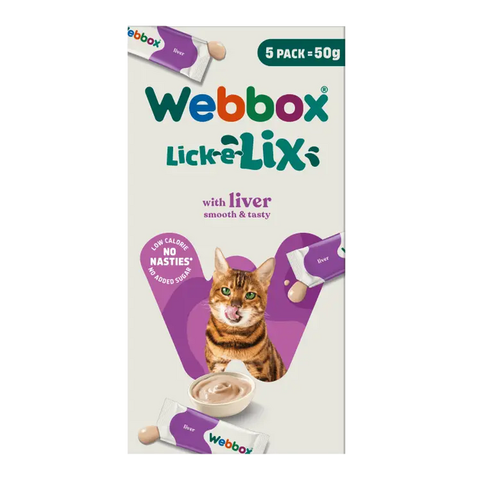 Webbox Lick-E-Lix Liver Cat Treats (5 x 15g)
