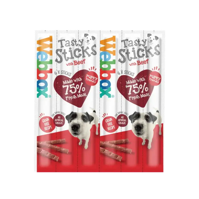 Webbox Small Dog Tasty Sticks With Beef (6 x 5g)