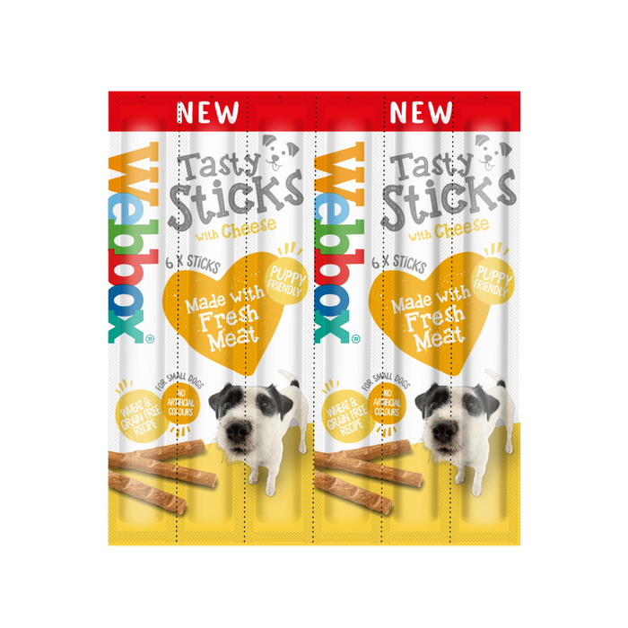 Webbox Small Dog Tasty Sticks With Cheese (6 x 5g)
