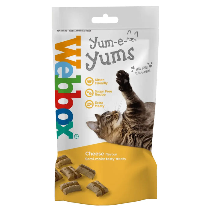 Webbox Yum-E-Yums Cheese Cat Treats 40g Full Case Of 9 Packs