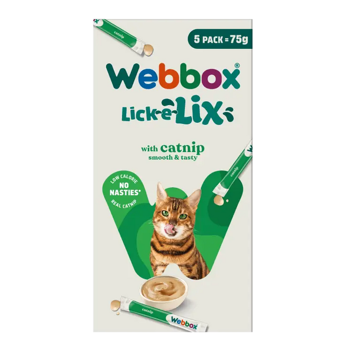 Webbox Lick-E-Lix With Real Catnip Cat Treats (5 x 15g)