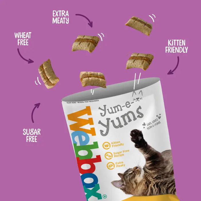 Webbox Yum-E-Yums Cheese Cat Treats 40g Full Case Of 9 Packs