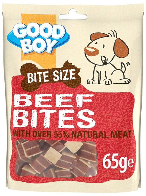 Case of 10 Good Boy Beef Bites 65g