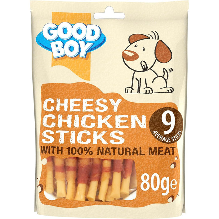 10 x Good Boy Cheesy Chicken Sticks 80g Case