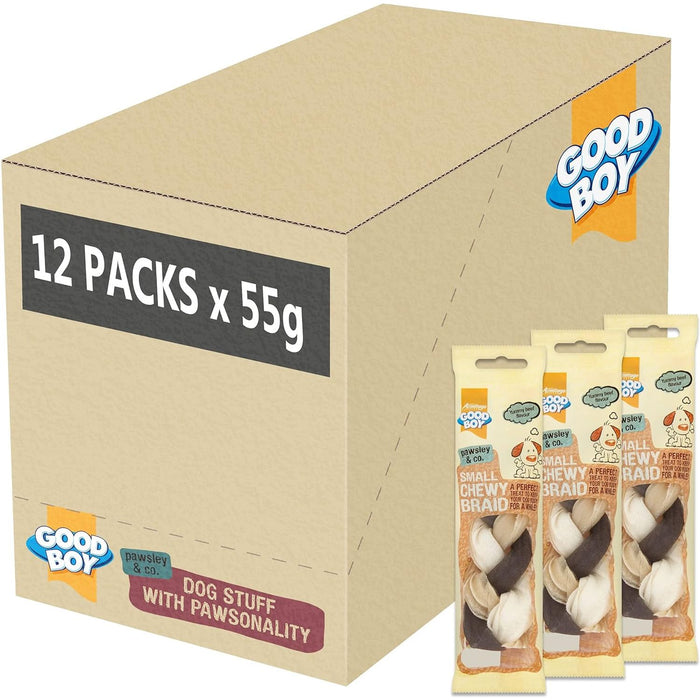 12 x Good Boy Small Chewy Braid 55g Case