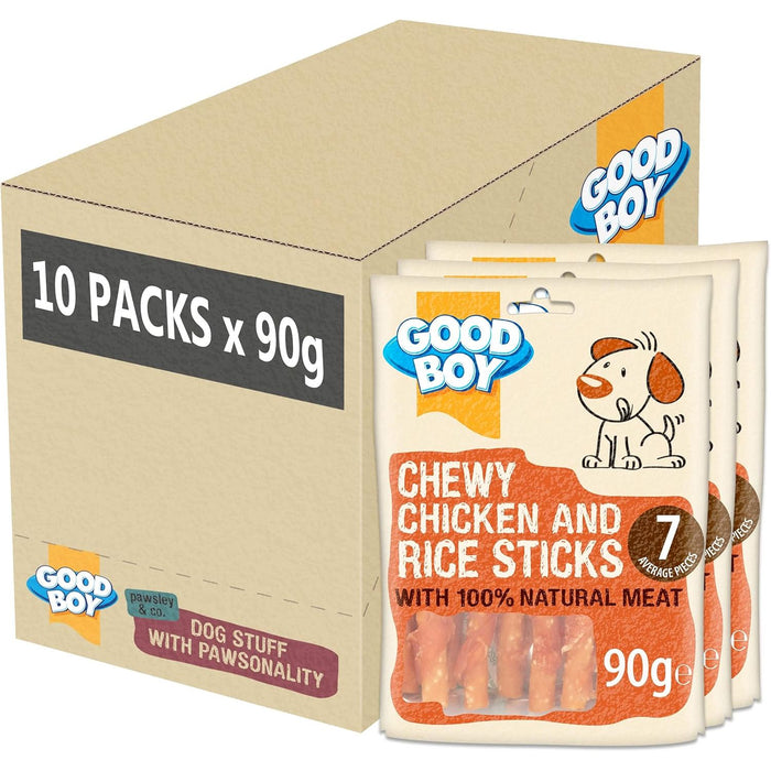 10 x Good Boy Chicken With Rice Sticks 90g Full Case