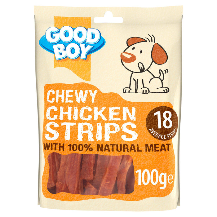 10 x Good Boy Chewy Chicken Strips 100g Case