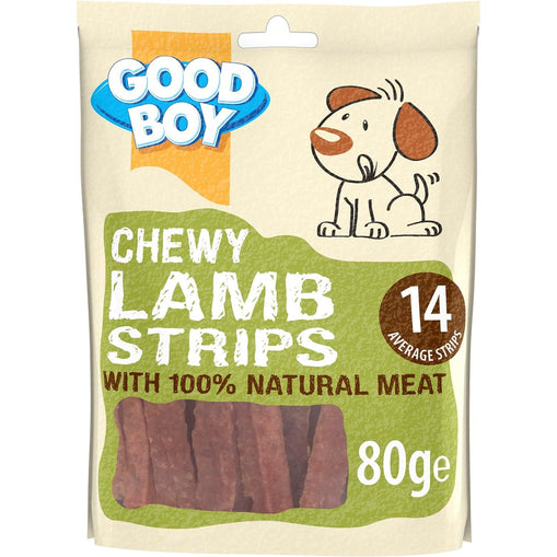 10 x Good Boy Chewy Lamb Strips 80g Case