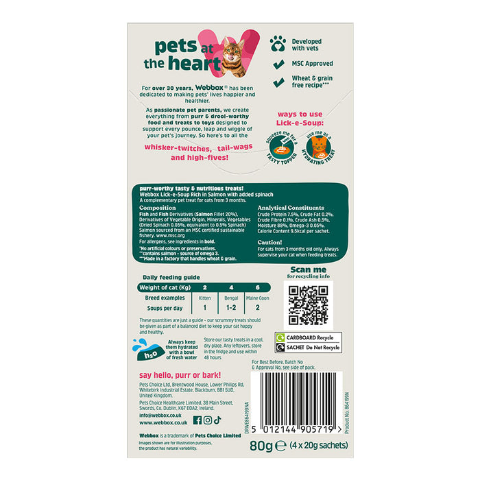 Webbox Lick-E-Soup Salmon Cat Treats (4 x 20g)