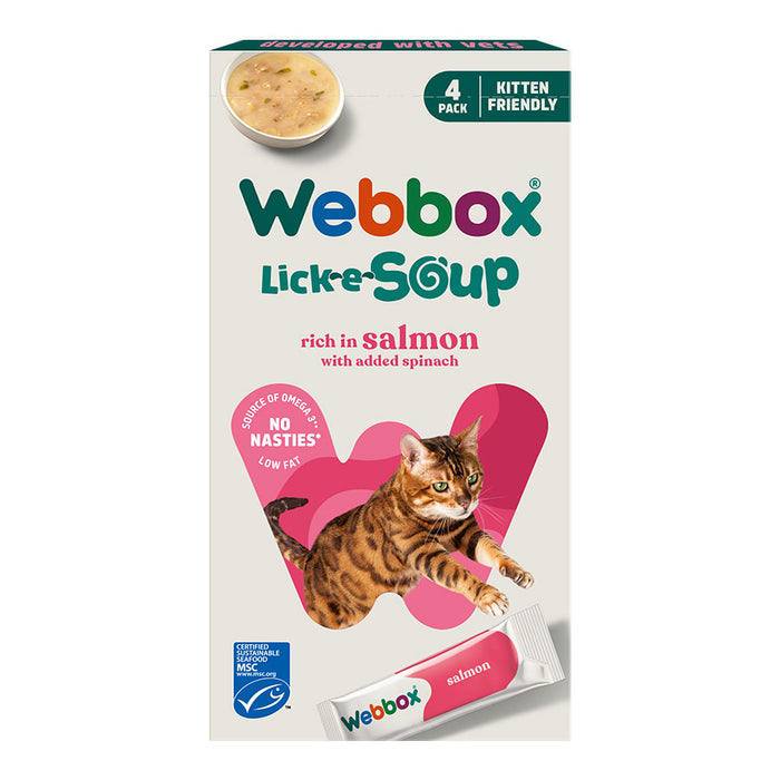 Webbox Lick-E-Soup Salmon Cat Treats (4 x 20g)