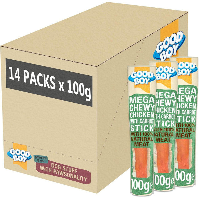 Good Boy Mega Chicken With Carrot Stick 100g Case of 14