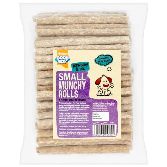 Good Boy Small Munchy Rolls Plain 100 Pack