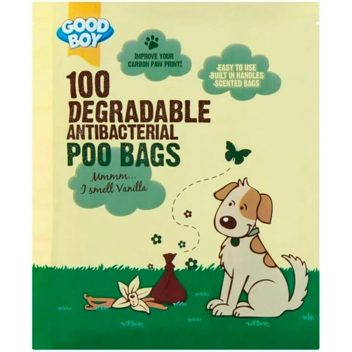 100 Degradable Antibacterial Dog Poo Bags