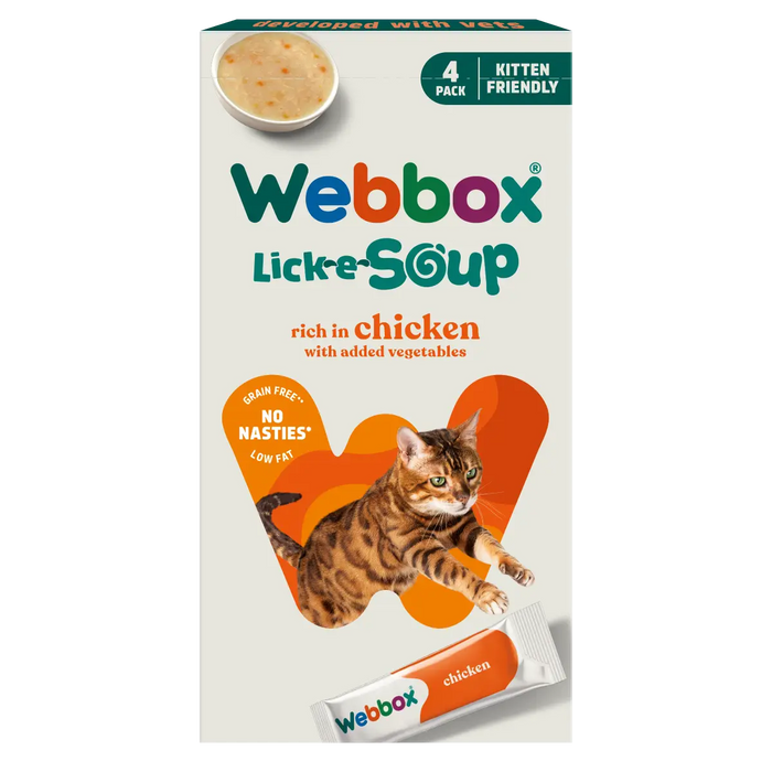 Webbox Lick-E-Licious Chicken Soup Cat Treat (4 x 20g)
