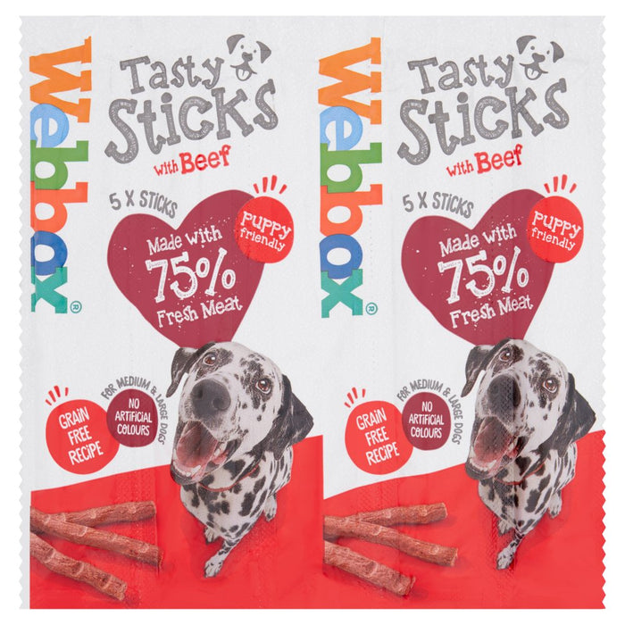 Webbox Dog Tasty Sticks With Beef (5 x 11g)