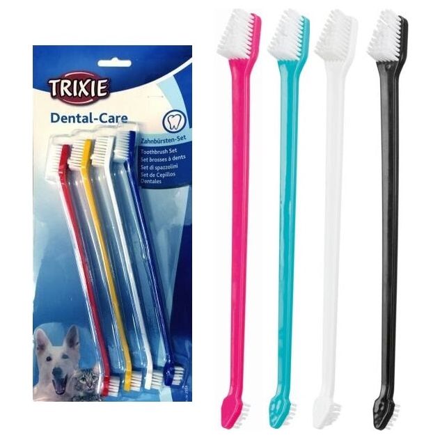 Trixie Dog And Cat 4 Piece Toothbrush Set