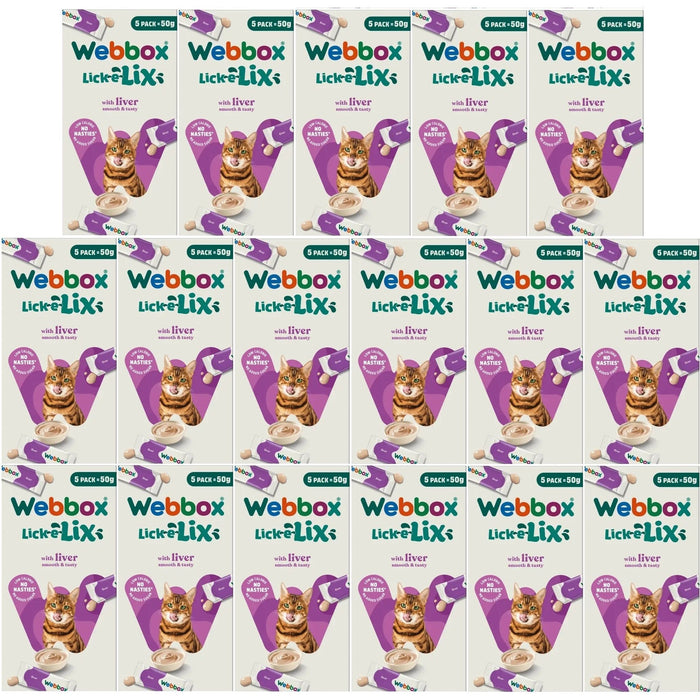 Webbox Lick-E-Lix Liver Cat Treats (5 x 15g)