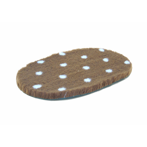 Oval Vetbed Original Brown With Blue Polka Dot