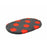 Oval Vetbed Original Charcoal With Red Polka Dot