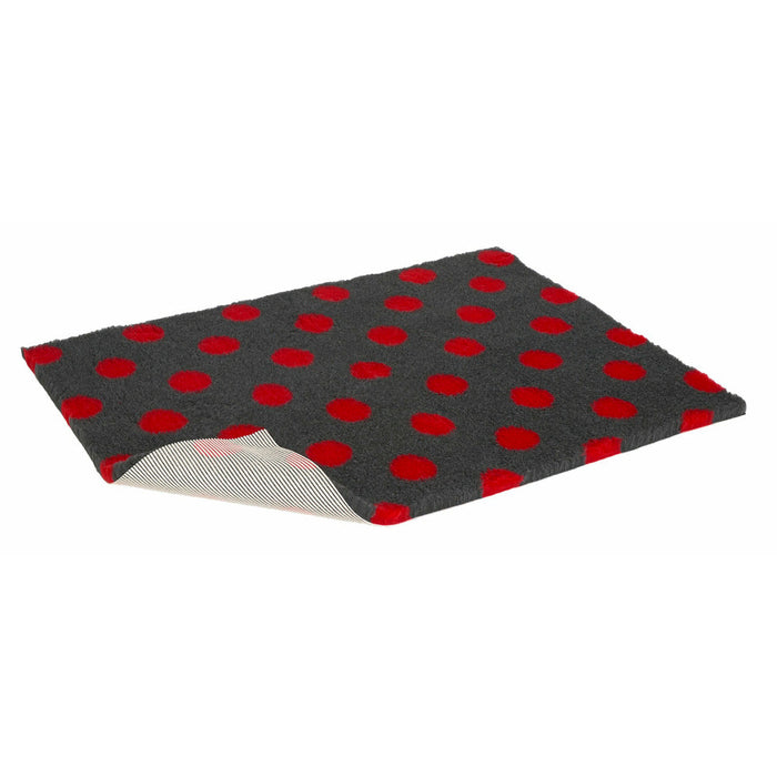 Vetbed Non-Slip Charcoal With Red Polka Dot