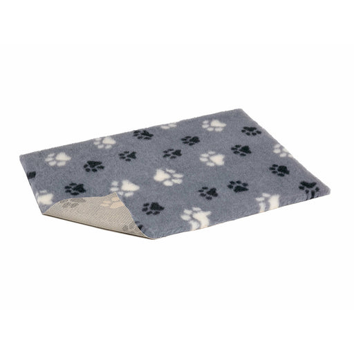 Vetbed Non-Slip Duo Paw Grey with Black and White Paws
