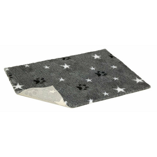 Vetbed Non-Slip Grey With White Stars And Black Paws