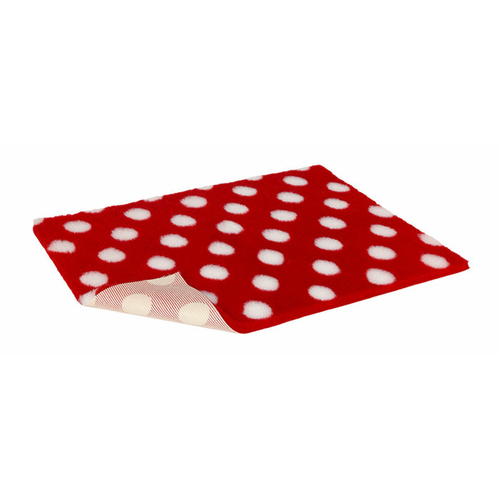 Vetbed Non-Slip Red With White Polka Dot