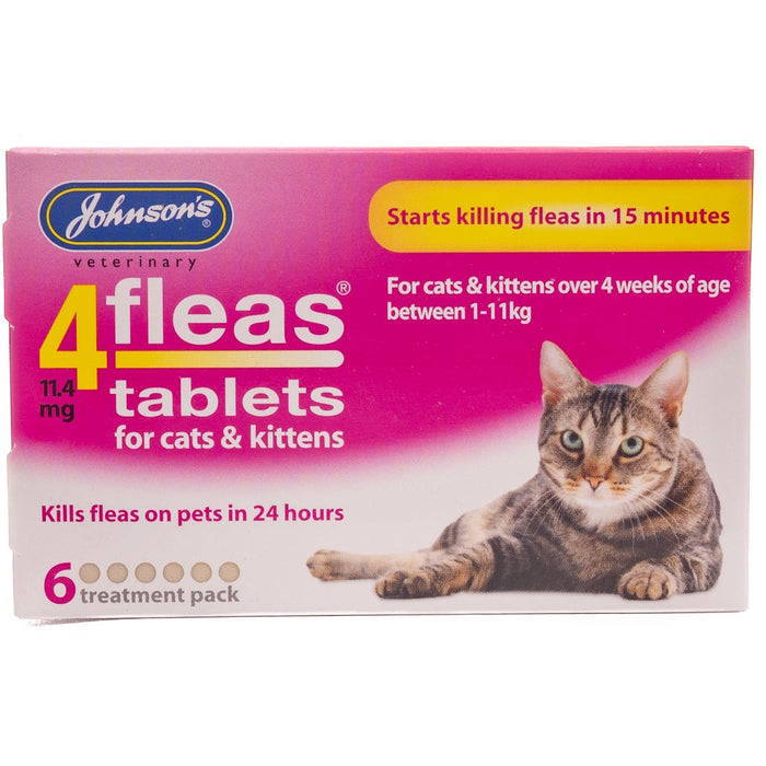 Johnsons 4fleas Tablets for Cats & Kittens 6 Tablets
